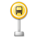 Bagaimana Bus Stop emoji terlihat di Lg.