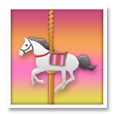 How Carousel Horse emoji looks on Lg.