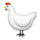 Bagaimana Chicken emoji terlihat di Lg.