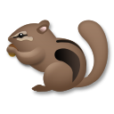 Bagaimana Chipmunk emoji terlihat di Lg.