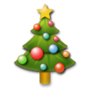 Hoe Kerstboom emoji eruit ziet op Lg.