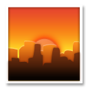 How Cityscape at Dusk emoji looks on Lg.