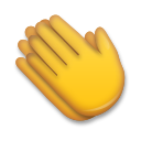 Como o emoji do Mãos aplaudindo é exibido no Lg.