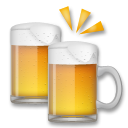 How Clinking Beer Mugs emoji looks on Lg.