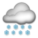 Bagaimana Cloud with Snow emoji terlihat di Lg.