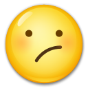 Hur Förbryllat ansikte emoji ser ut på Lg.