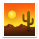 Bagaimana Desert emoji terlihat di Lg.