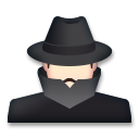 Hoe Detective emoji eruit ziet op Lg.