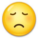 Bagaimana Disappointed Face emoji terlihat di Lg.