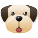 How Dog Face emoji looks on Lg.