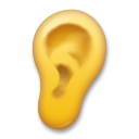 How Ear emoji looks on Lg.