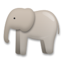 Hvordan Elefant emoji ser ud på Lg.