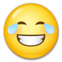 איך פרצוף עם דמעות שמחה emoji נראה על Lg.