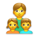 How Family: Man, Girl, Boy emoji looks on Lg.