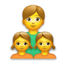 A quoi ressemblent les emoji Famille: homme, fille et fille sur Lg.