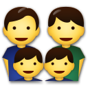 A quoi ressemblent les emoji Famille: homme, homme, garçon et garçon sur Lg.