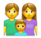 A quoi ressemblent les emoji Famille: homme, femme et garçon sur Lg.