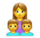 Hur Familj: kvinna, pojke, pojke emoji ser ut på Lg.