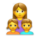 How Family: Woman, Girl, Boy emoji looks on Lg.