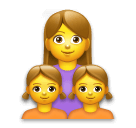 Hoe Gezin: vrouw, meisje, meisje emoji eruit ziet op Lg.