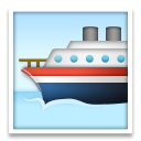 Hoe Veerboot emoji eruit ziet op Lg.