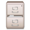 Bagaimana File Cabinet emoji terlihat di Lg.