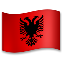 Hoe Vlag: Albanië emoji eruit ziet op Lg.