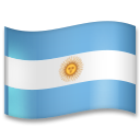 Hvordan Flag: Argentina emoji ser ud på Lg.