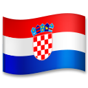 Hvordan Flag: Kroatien emoji ser ud på Lg.