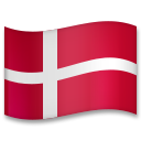 Hvordan Flag: Danmark emoji ser ud på Lg.