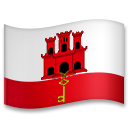 Hvordan Flag: Gibraltar emoji ser ud på Lg.