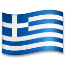 How Flag: Greece emoji looks on Lg.