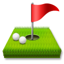 Hvordan Golfhul med flag emoji ser ud på Lg.