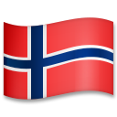 Hvordan Flag: Norge emoji ser ud på Lg.