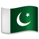 Bagaimana emoji Bendera: Pakistan kelihatan di Lg.