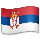 Bagaimana Flag: Serbia emoji terlihat di Lg.