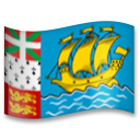 Bagaimana Flag: St. Pierre & Miquelon emoji terlihat di Lg.