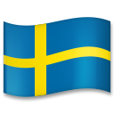 Hvordan Flag: Sverige emoji ser ud på Lg.