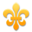 Bagaimana Fleur-De-Lis emoji terlihat di Lg.