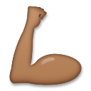 A quoi ressemblent les emoji Biceps contracté: peau mate sur Lg.