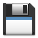 Hoe Floppydisk emoji eruit ziet op Lg.