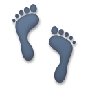 Bagaimana Footprints emoji terlihat di Lg.