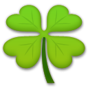 Bagaimana Four Leaf Clover emoji terlihat di Lg.