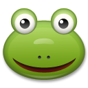 Bagaimana Katak emoji terlihat di Lg.