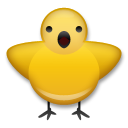 Bagaimana Front-Facing Baby Chick emoji terlihat di Lg.