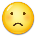 How Frowning Face emoji looks on Lg.