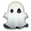 Hoe Spook emoji eruit ziet op Lg.