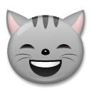 Hoe Grijnzende kat met lachende ogen emoji eruit ziet op Lg.