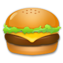 Bagaimana Hamburger emoji terlihat di Lg.