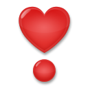 How Heart Exclamation emoji looks on Lg.